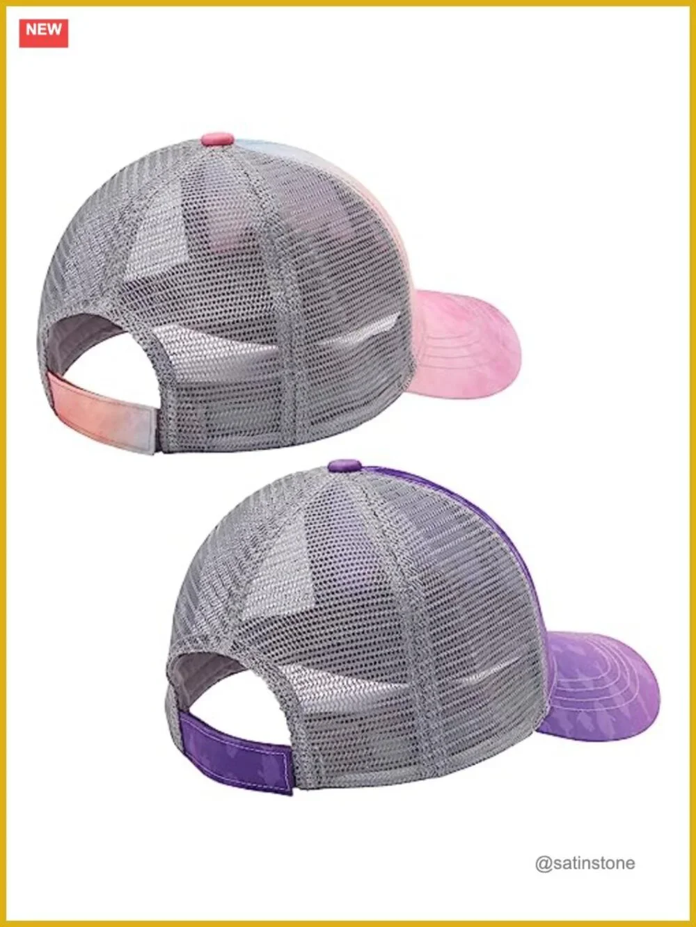 2 Pack Mesh Back Baseball Trucker Cap Hunting Fishing Hat Adjustable